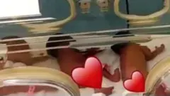 Le ministère malien de la Santé a publié cette image de trois des neuf bébés nés mardi.