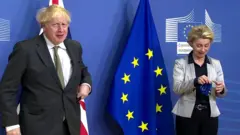 Boris Johnson and Ursula von der Leyen