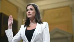 Image shows Cassidy Hutchinson being sworn in
