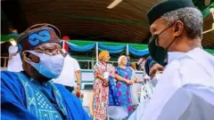 Tinubu ati Osinbajo n ki ara wọn