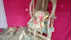 বৃহস্পতিবার মধ্যরাতে আটটি প্রতিমা ভাংচুর করেছে দুবৃত্তরা