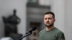 Le Président de l'Ukraine, Volodymyr Zelensky