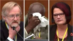 From left to right: Dr Martin Tobin, Charles McMillian and Courteney Ross