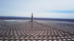 Planta de energía termosolar en Chile.