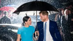 Prince Harry, Duke of Sussex and Meghan, Duchess of Sussex attend The Endeavour Fund Awards at Mansion House