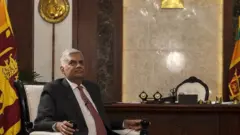 Ranil Wickremesinghe, Sri Lanka's prime minister and finance minister, during an interview in Colombo, Sri Lanka, on Wednesday, May 25, 2022