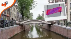 في مدينة أمستردام الهولندية، تم تصميم هذا الجسر الذكي الذي يجمع بيانات المشاة لأول مرة باستخدام تقنية الطباعة ثلاثية الأبعاد.