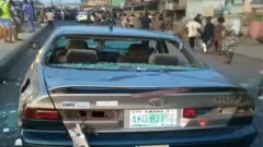 Ọkan lara awọn ọkọ ti awọn janduku ba jẹ nibi ija naa