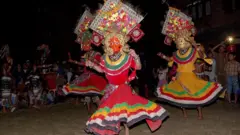 महाकाली देवीको नाचको एक दृश्य।