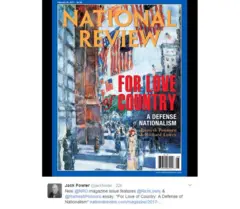 Cover des Magazins „National Review“: "Aus Liebe zum Land: Verteidigung des Nationalismus" (Aus Liebe zum Land: Verteidigung des Nationalismus)