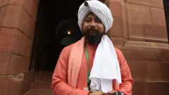 নিশীথ প্রামাণিক। পার্লামেন্টে তাঁর প্রথম দিনে