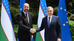 Ўзбекистон Президенти Шавкат Мирзиёев ва Европа Кенгаши Президенти Шарль Мишель