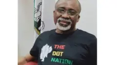 "The dot nation Nigeria": Enyinnaya Abaribe T-Shirt and Buhari 'dot in a circle'