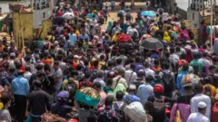 ঈদের আগে ফেরিতে মানুষের উপচ পড়া ভিড়।