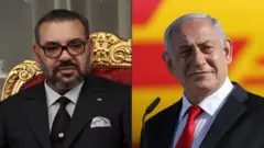 የሞሮኮ ንጉስ ሞሐመድ ስድስተኛ እና የእስራኤል ጠቅላይ ሚንስትር ቤኒያሚን ኔታኒያሁ