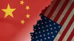 中國和美國國旗
