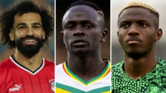 Mohamed Salah, Sadio Mané et Victor Osimhen.