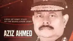 বাংলাদেশের সেনাবাহিনী প্রধান জেনারেল আজিজ আহমেদ (আল-জাজিরার প্রতিবেদন থেকে নেয়া ছবি)
