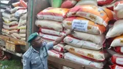 Ọga aṣọbode kan pẹlu ẹru ti wọn gbẹsẹ le