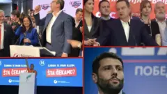 Aleksandar Vučić, Ivica Dačić, Sergej Trifunović u Aleksandar Šapić