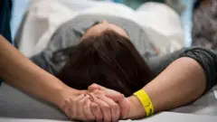 A woman at a Virginia abortion clinic