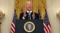 US President Joe Biden as im dey defend im decision to pull out of Afghanistan