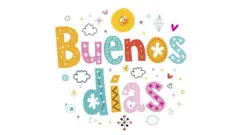 Una imagen que dice "Buenos días"