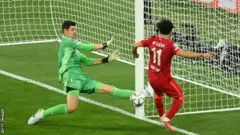 Thibaut Courtois yarazibiye imipira myinshi maze abuza Liverpool guterura igikombe ca Champions League ku ncuro igira indwi