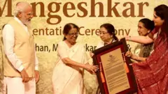 पंतप्रधान नरेंद्र मोदी, लता मंगेशकर, मुख्यमंत्री उद्धव ठाकरे