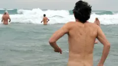 Even out of season the resort is popular. Every year hundreds of people take a traditional New Year's Eve dip