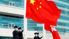 Chinese and Hong Kong flag
