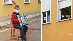 Screengrab from video and photo taken by Maurizio Bozzini of his father