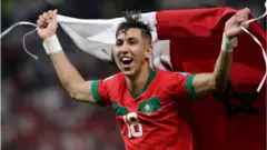 জয়ের পর মরক্কোর উল্লাস