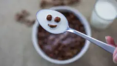A bowl of breakfast cereal