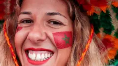 Une jeune supportrice du Maroc.