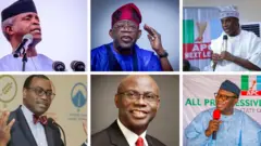 Aworan awọn oludije ipo labẹ asia ẹgbẹ APC fun ipo aarẹ