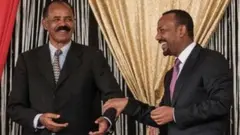 Pirezidaantii Eertiraa Isaayaas Afawarqii fi MinistiraMuummee Itoophiyaa Abiy Ahmad