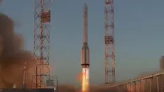 Запуск ракеты с модулем "Наука"