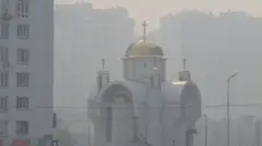 Kiev'de duman tabakası