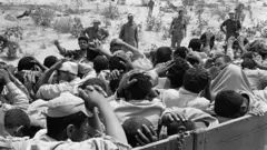 أسرى من الجنود المصريين أثناء حرب 1973