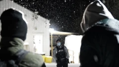 Migrantes en la frontera con Canadá