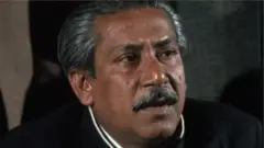 বাংলাদেশের প্রতিষ্ঠাতা রাষ্ট্রপতি শেখ মুজিবুর রহমান।