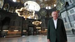 президент Эрдоган в бывшем соборе Святой Софии