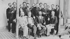 Academia Brasileira de Letras —Machado de Assis é o segundo à esquerda, sentado