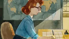 Doodle de la cartógrafa oceanográfica estadounidense, Marie Tharp.