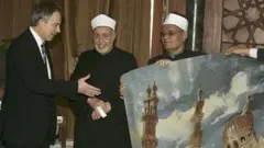 بلير بين شيوخ الأزهر