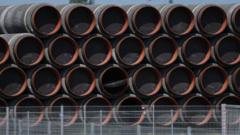 Fragment einer Gaspipeline in Deutschland.