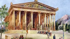 Le temple d'Artémis, Ephèse. Illustration tirée de "Merveilles du passé", 1933-1934.