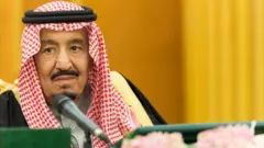 Saudi King Salman at a Council of Ministers meeting in the capital Riyadh (28 December 2015)