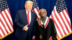 President Donald Trump wit Lil Wayne